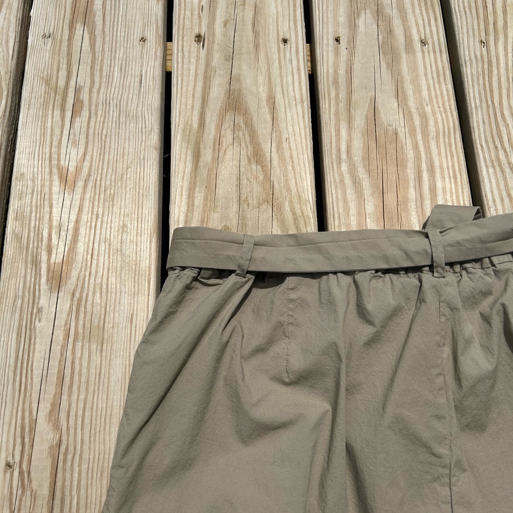 J.Crew Women's Cotton Blend Pull-On Ankle Pants 14 Tan Wide Leg - Picture 11 of 14